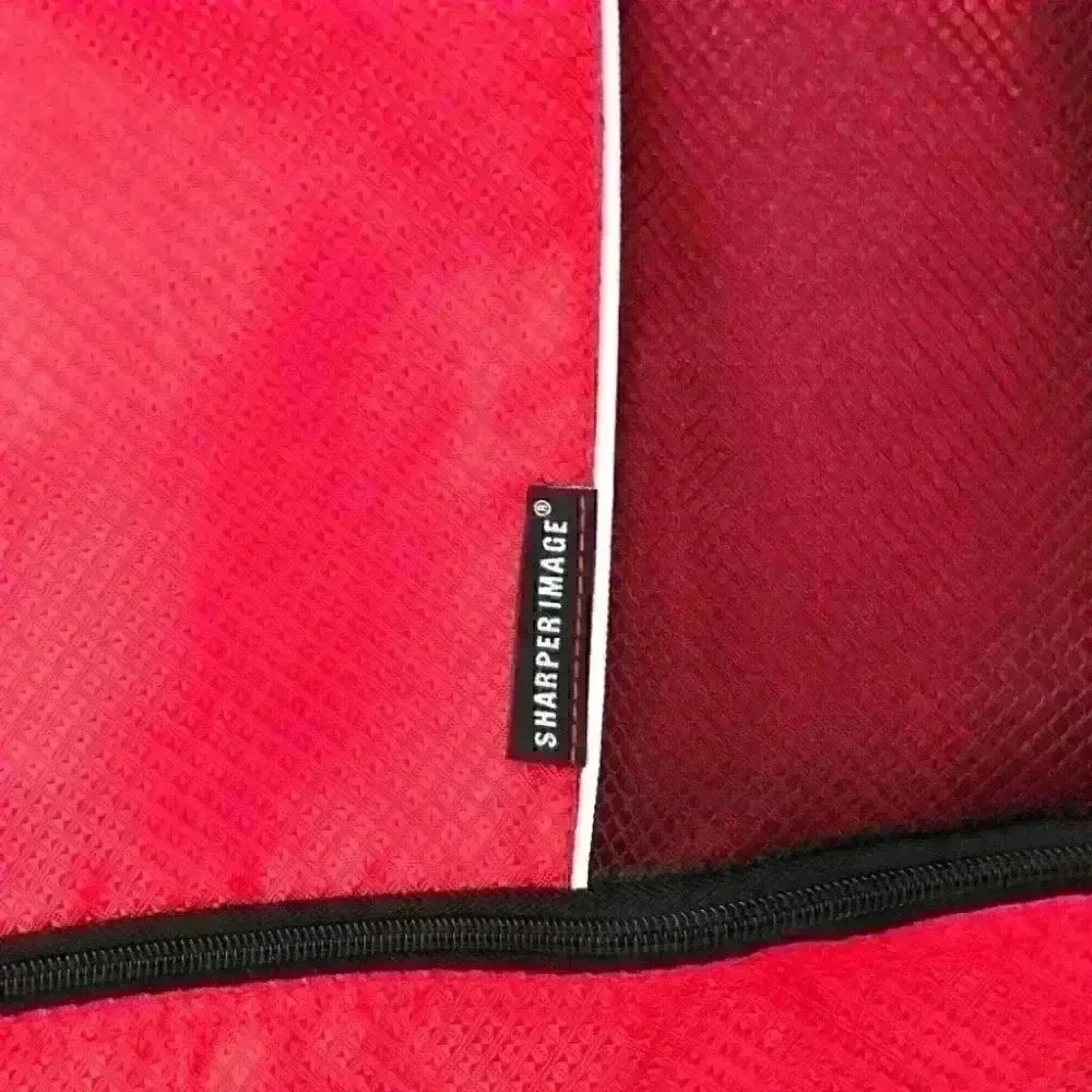 sharper image red travel tote with mesh